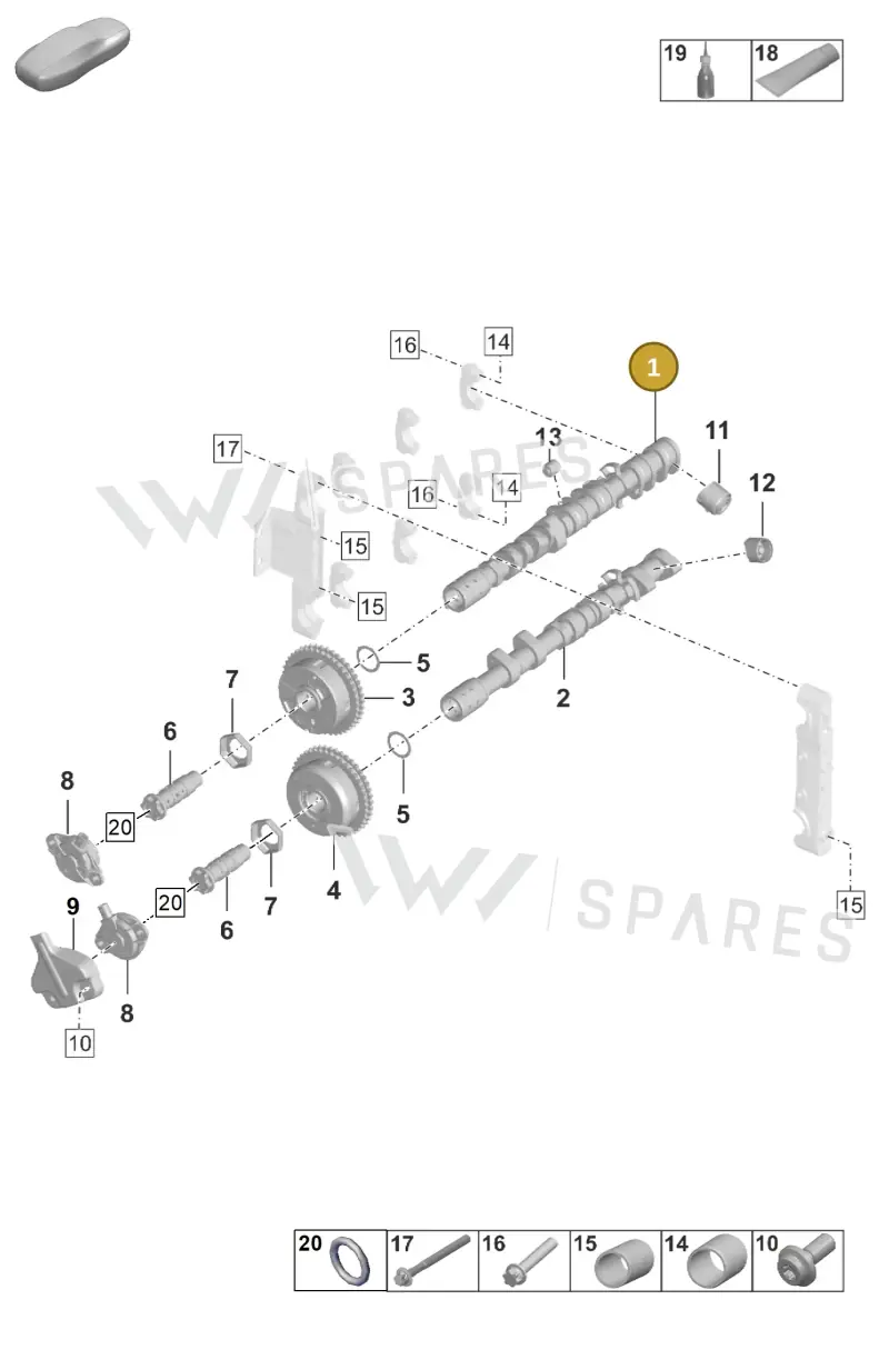 0PB109102 — Porsche 911 (2018-2024) diagram p53103100, position 1