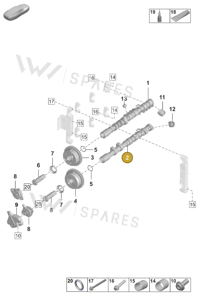 0PB109103 — Porsche 911 (2018-2024) diagram p53103100, position 2