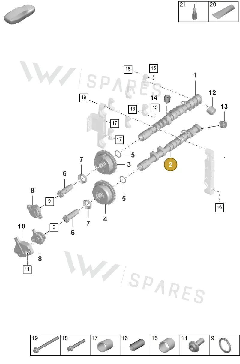 0PB109104 — Porsche 911 (2024-2025) diagram p63103100, position 2