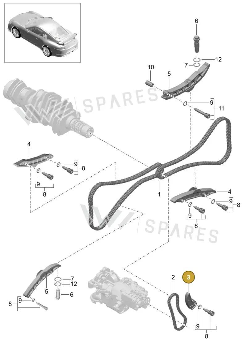 0PB109508A — Porsche 911 (2013-2020) diagram p41103015, position 3