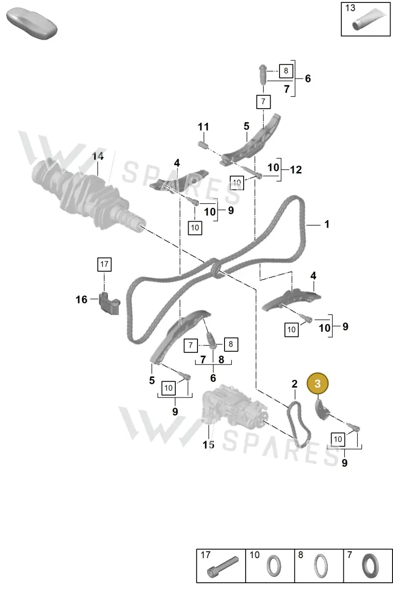 0PB109508A — Porsche 911 (2021-2022) diagram p59103110, position 3