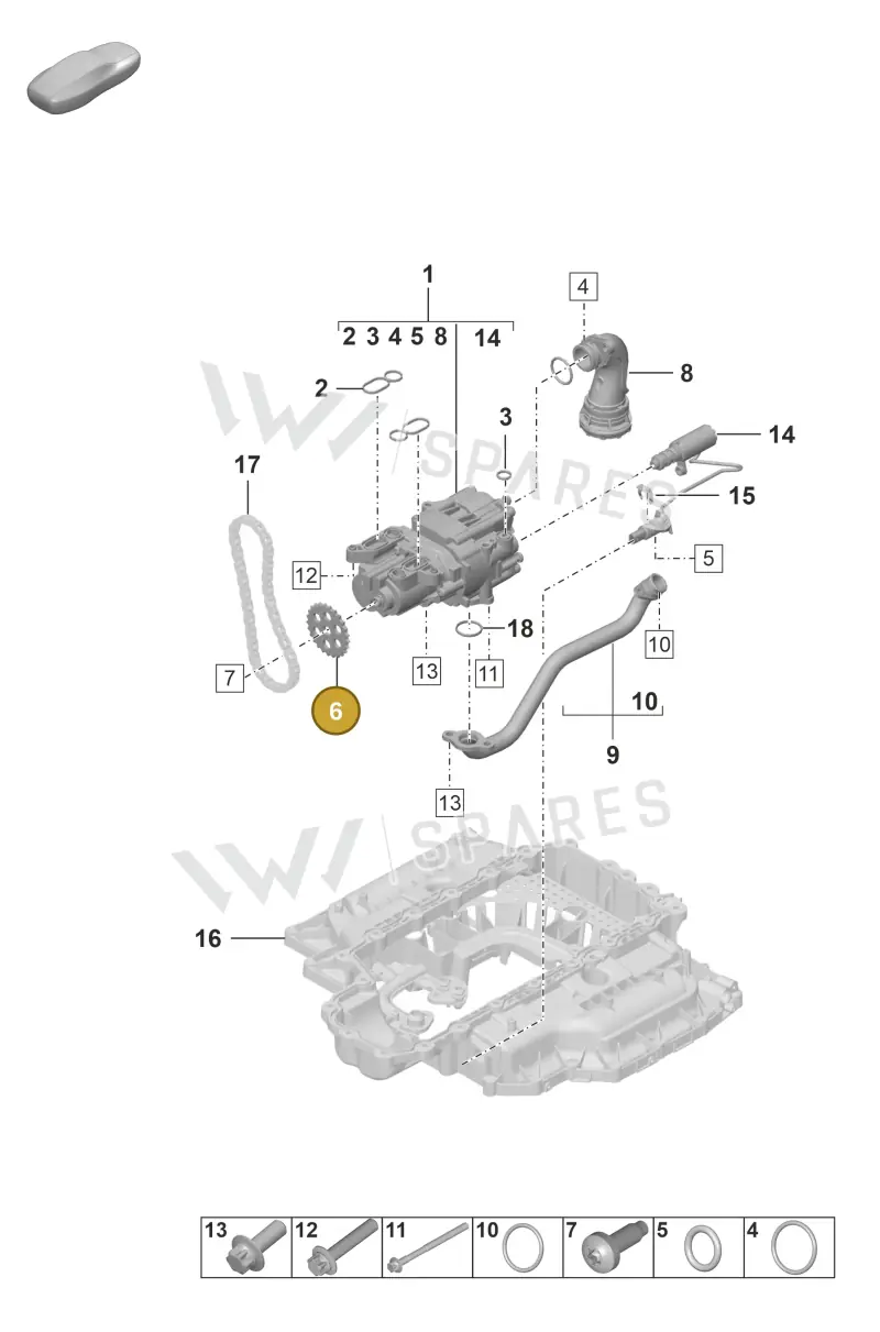 0PB109570A — Porsche 911 (2020-2022) diagram p53104000, position 6