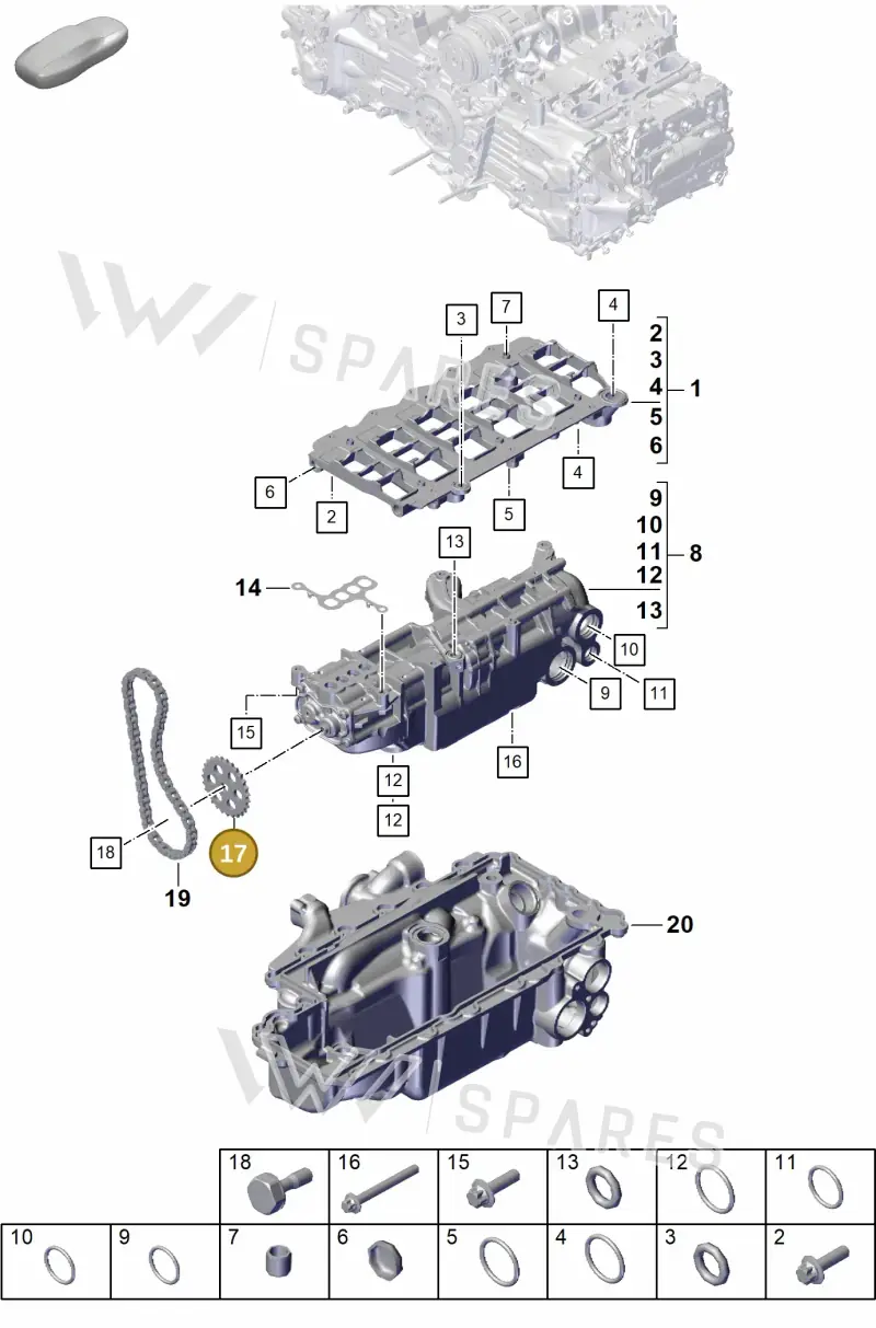 0PB109570B — Porsche 911 (2021-2022) diagram p59104000, position 17