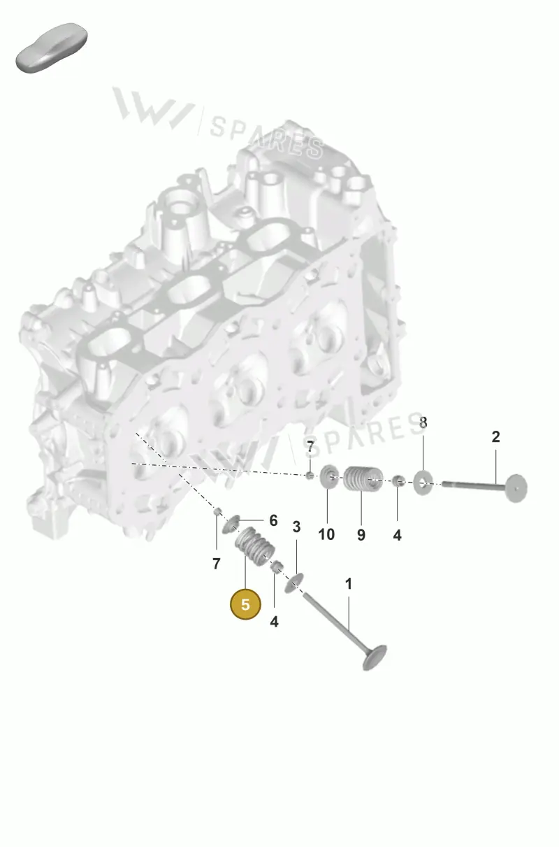 0PB109620 — Porsche 992 Carrera Coupe (2024-) diagram p53103010, position 5