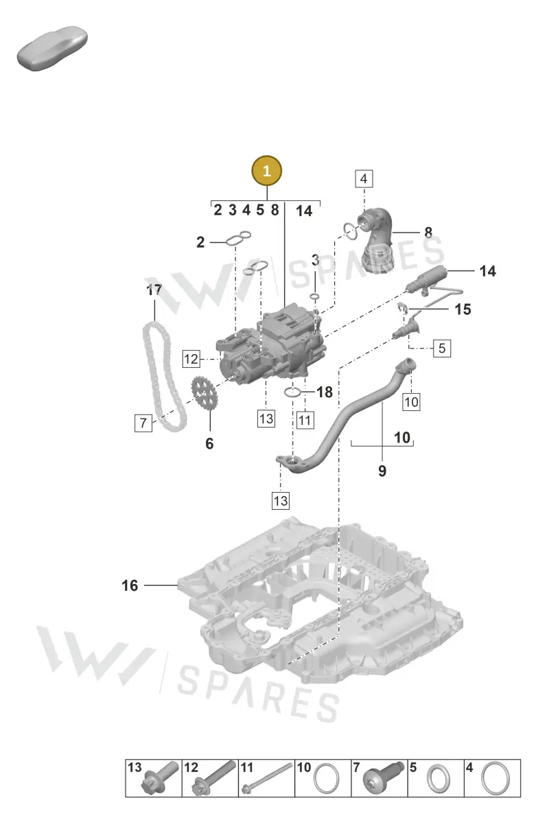 0PB115103F — Porsche Boxster (2016-2019) diagram p53104000, position 1