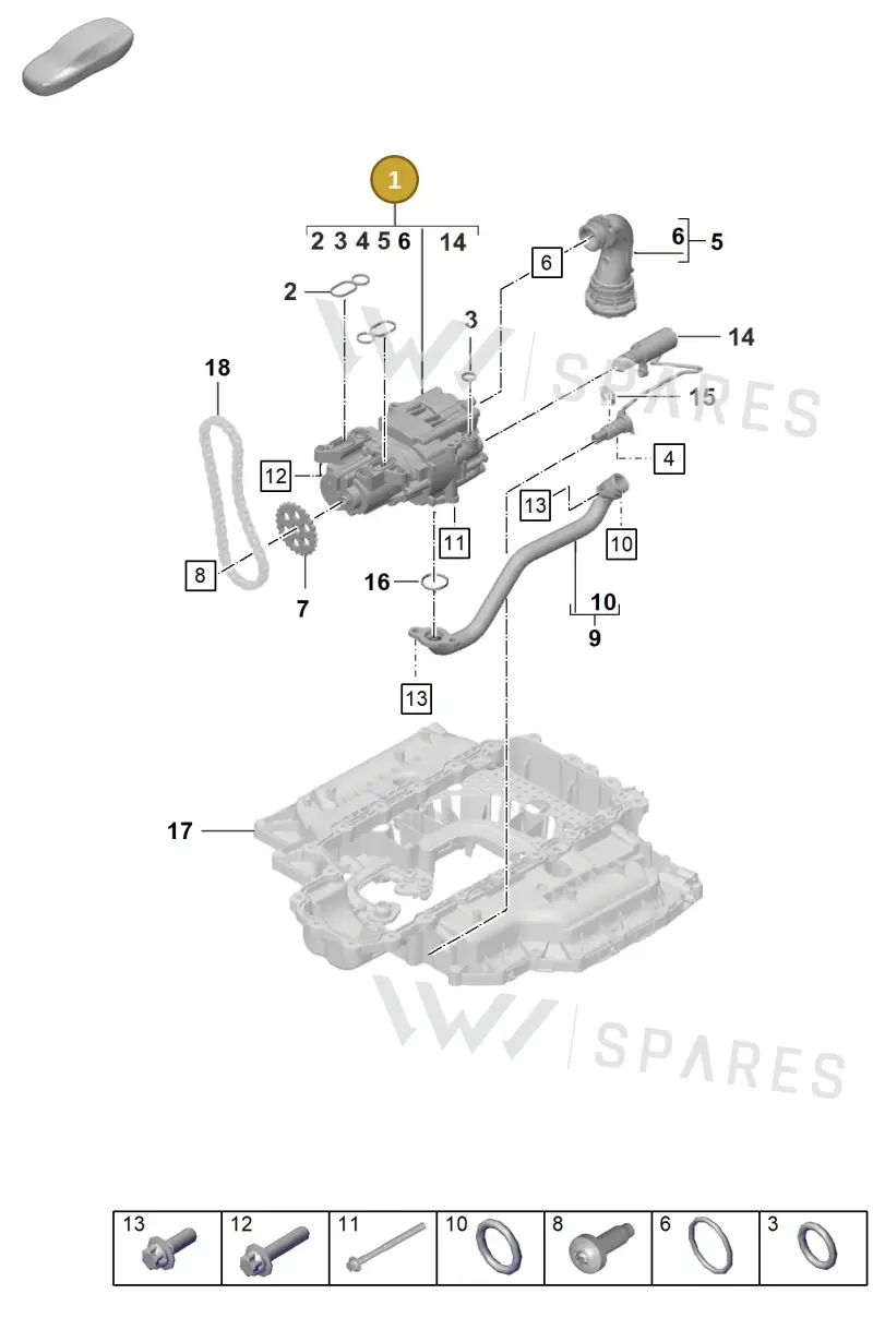 0PB115103F — Porsche Boxster Spyder (2019-2020) diagram p54104000, position 1