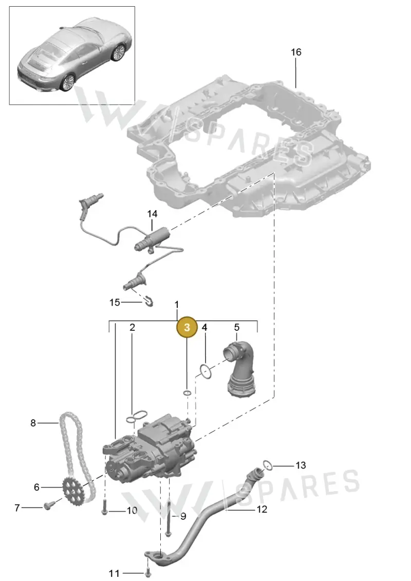 0PB115131 — Porsche 991 II Carrera 4 (2016-2019) diagram p47104000, position 3