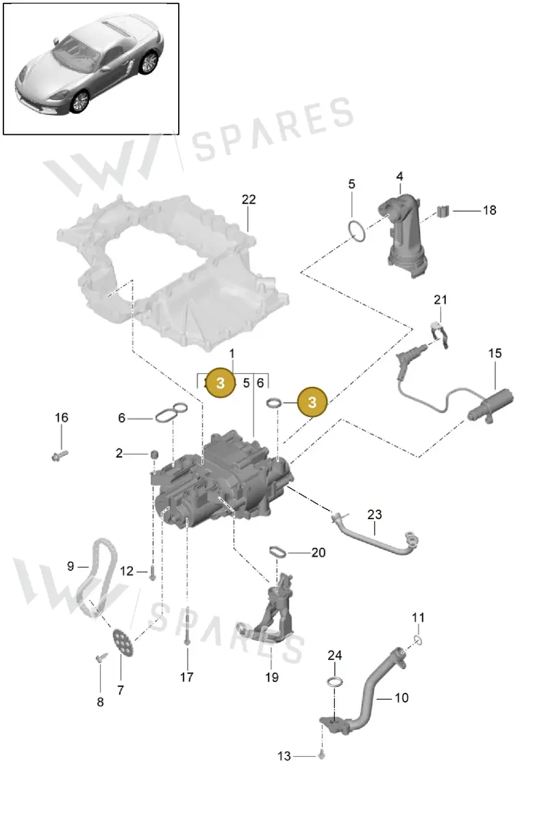 0PB115131 — Porsche Boxster (2016-) diagram p48104000, position 3
