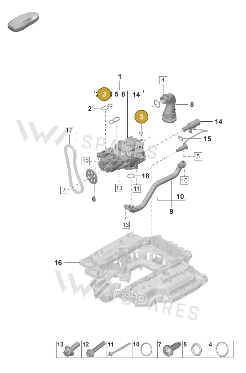 0PB115131 — Porsche 992 Carrera 4 GTS (2018-2024) diagram p53104000, position 3
