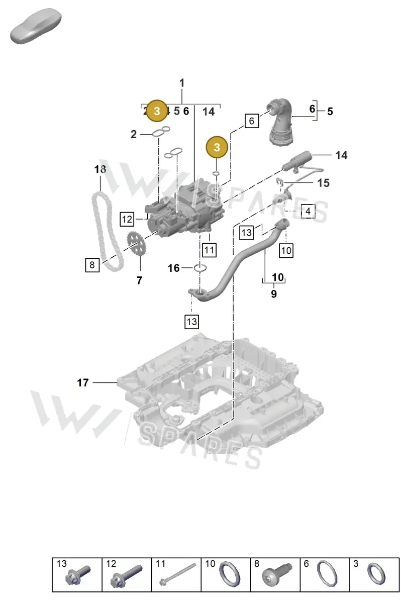 0PB115131 — Porsche Boxster Spyder (2019-) diagram p54104000, position 3