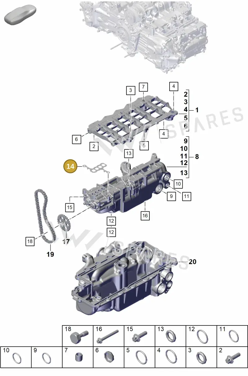 0PB115131A — Porsche 911 (2021-2022) diagram p59104000, position 14