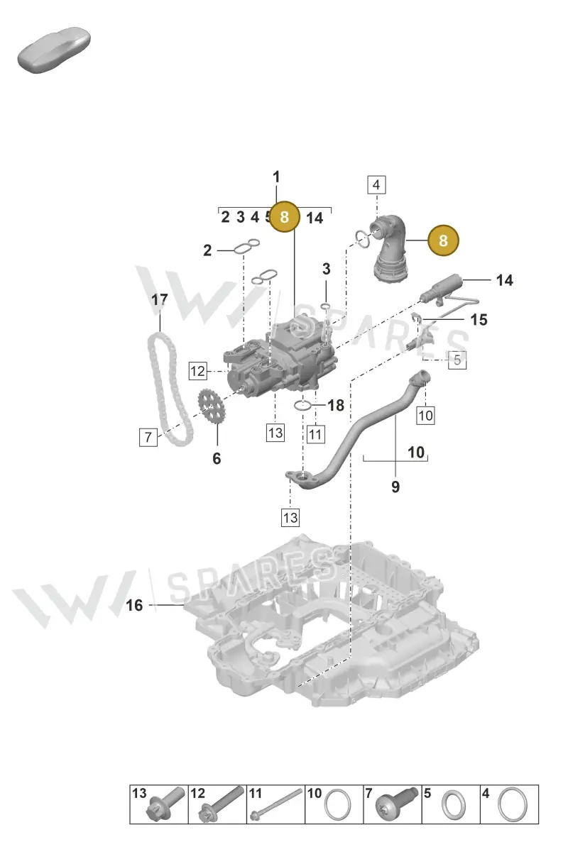 0PB115169B — Porsche 911 (2020-2022) diagram p53104000, position 8