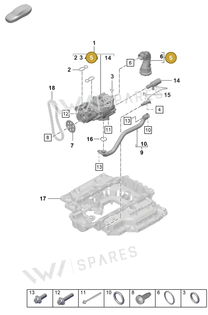 0PB115169C — Porsche Boxster Spyder (2019-2020) diagram p54104000, position 5