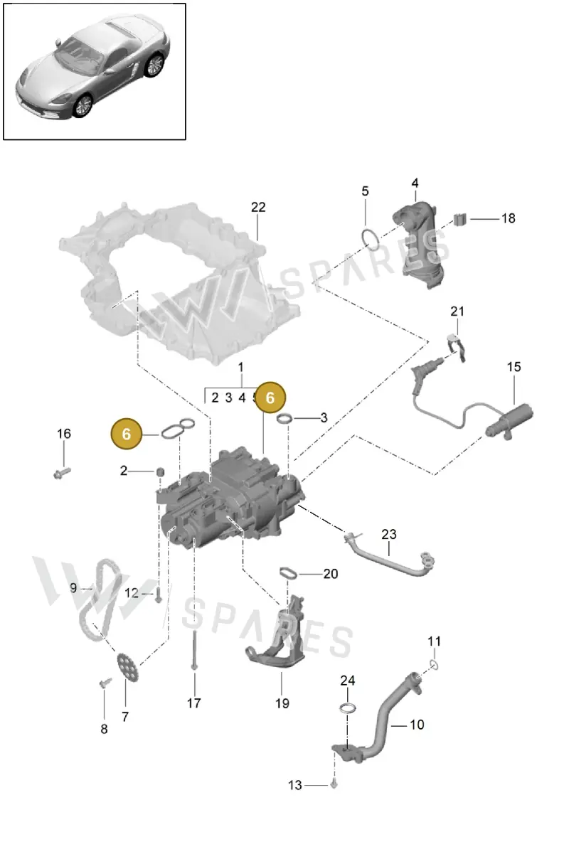 0PB115189 — Porsche Boxster (2016-) diagram p48104000, position 6