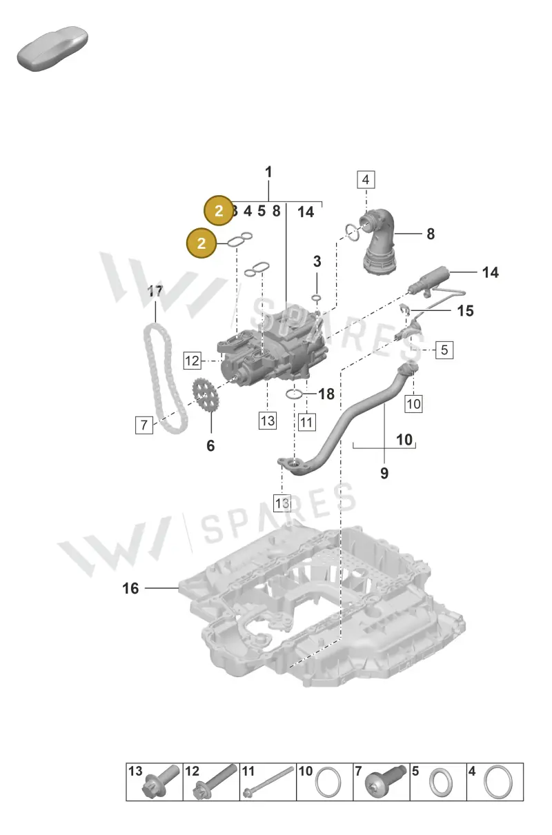 0PB115189 — Porsche 992 Carrera 4 GTS (2018-2024) diagram p53104000, position 2