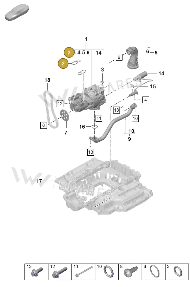 0PB115189 — Porsche Boxster Spyder (2019-) diagram p54104000, position 2