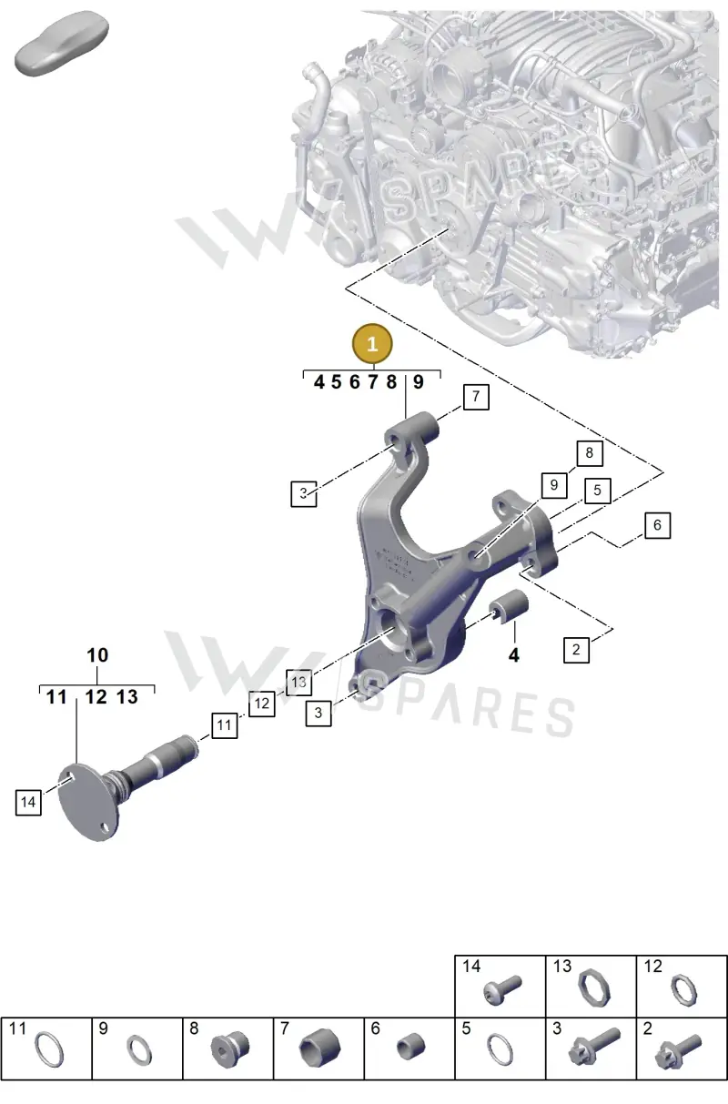 0PB115241B — Porsche Boxster Spyder (2019-2020) diagram p59102100, position 1