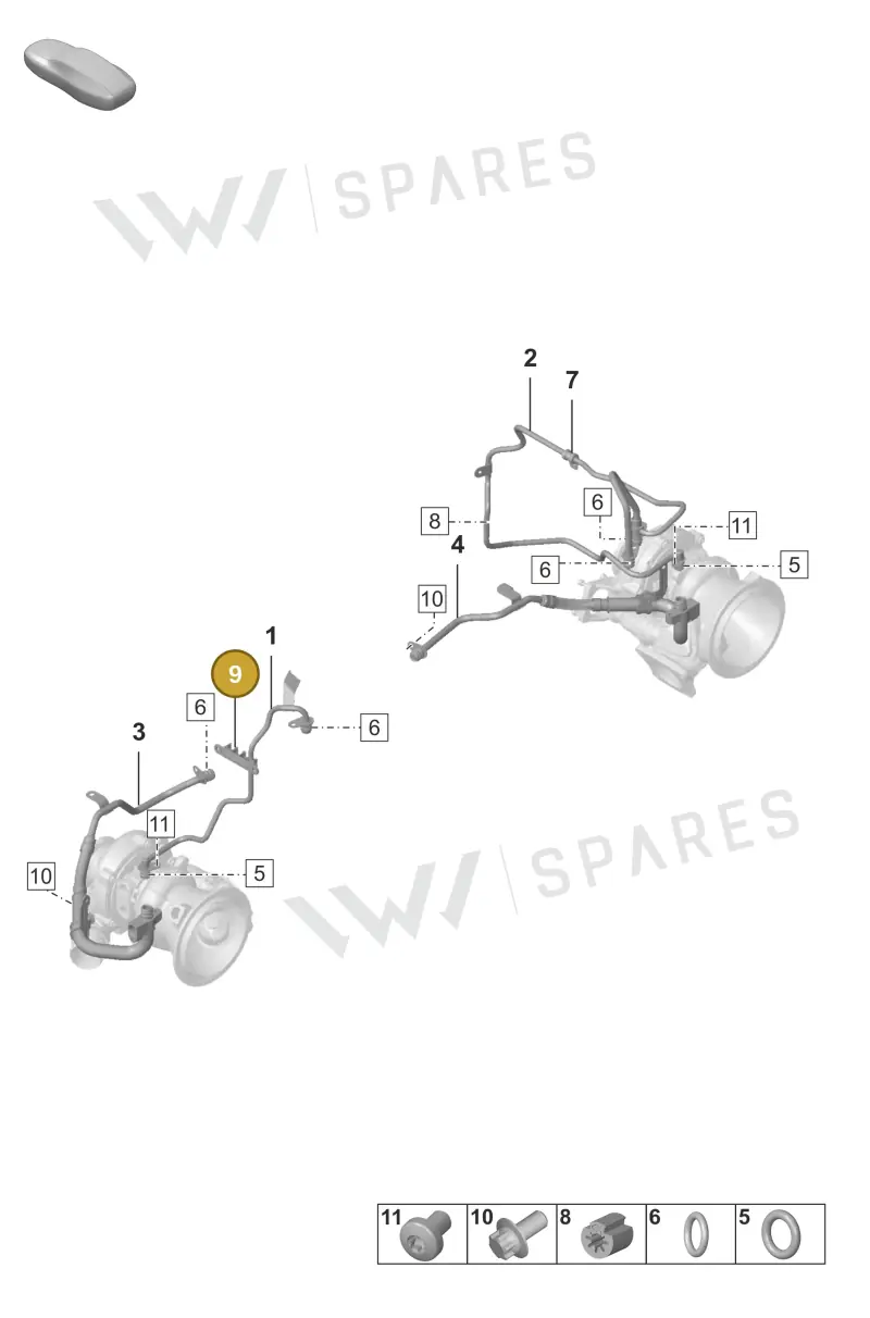 0PB115261A — Porsche 911 (2024-2025) diagram p53202150, position 9