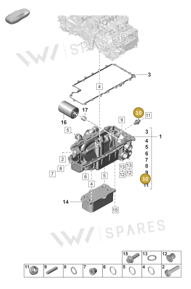 0PB115327 — Porsche 911 (2021-2022) diagram p59104100, position 10