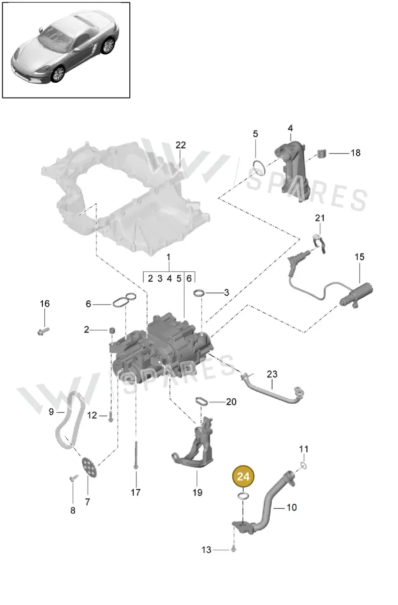 0PB115347 — Porsche Boxster (2016-) diagram p48104000, position 24