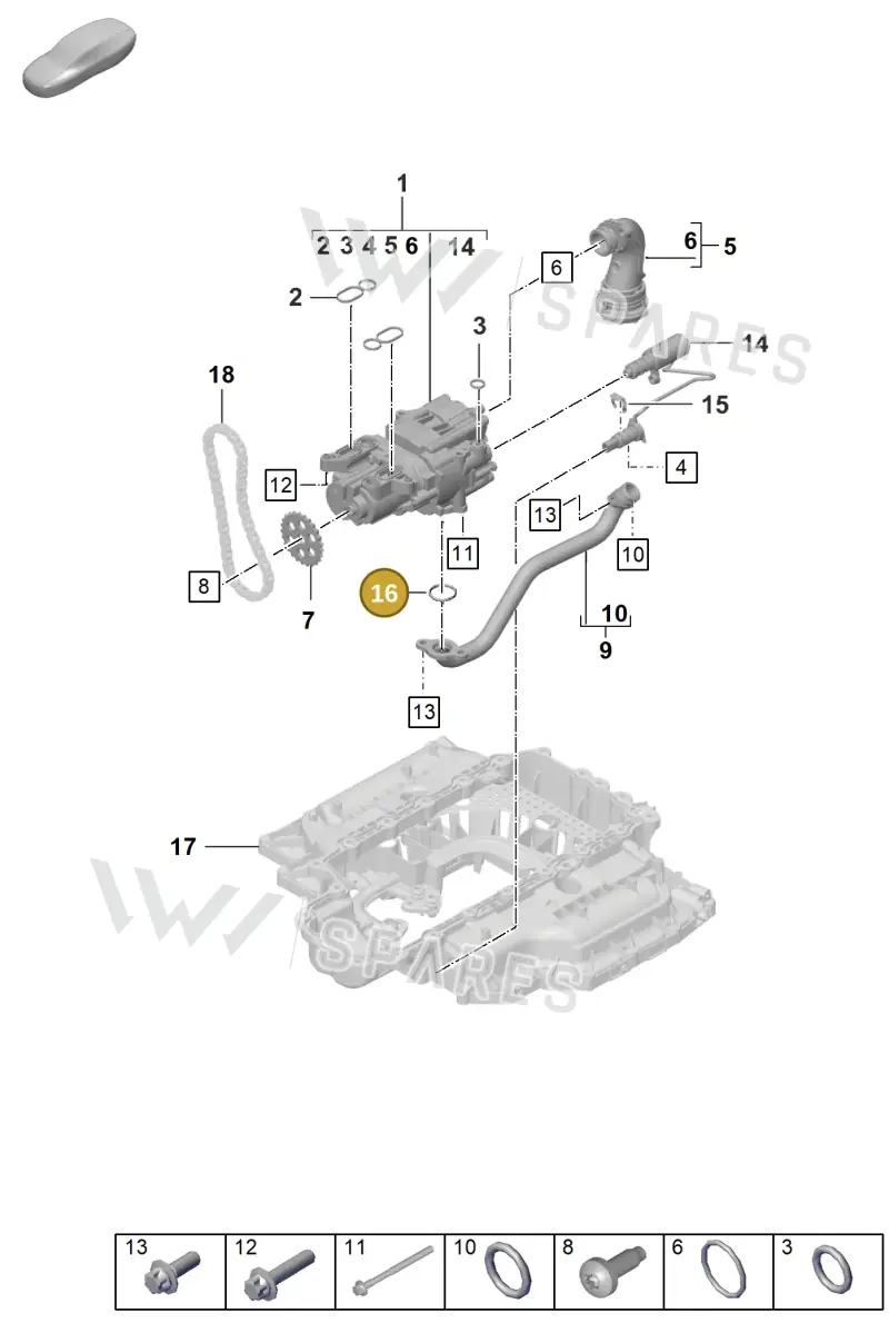 0PB115347 — Porsche Boxster Spyder (2019-) diagram p54104000, position 16
