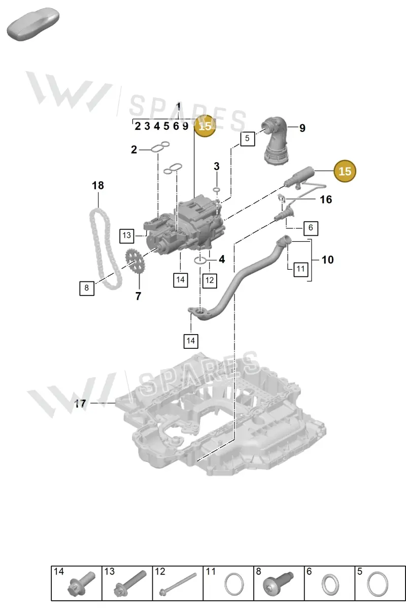 0PB115393C — Porsche 911 (2024-2025) diagram p63104000, position 15