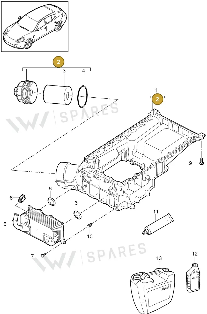 0PB115403 — Porsche Panamera (2009-2016) diagram p35104030, position 2