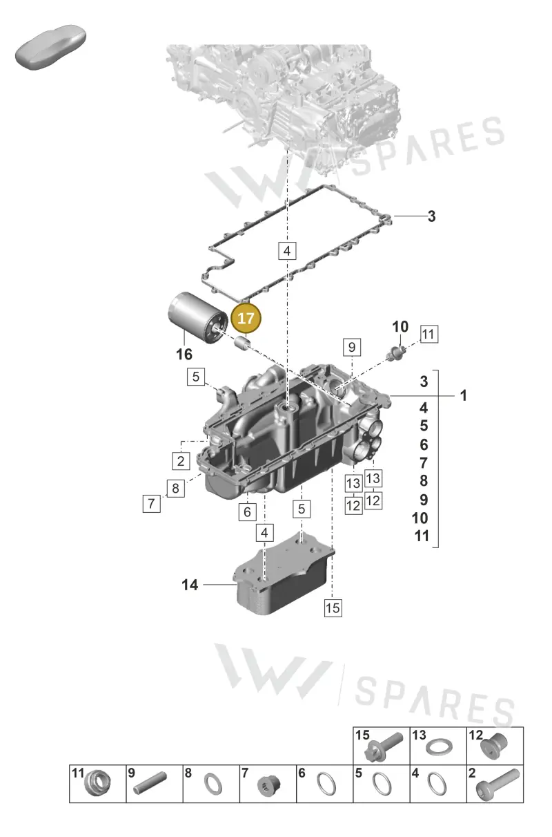 0PB115406 — Porsche 911 (2021-2022) diagram p59104100, position 17