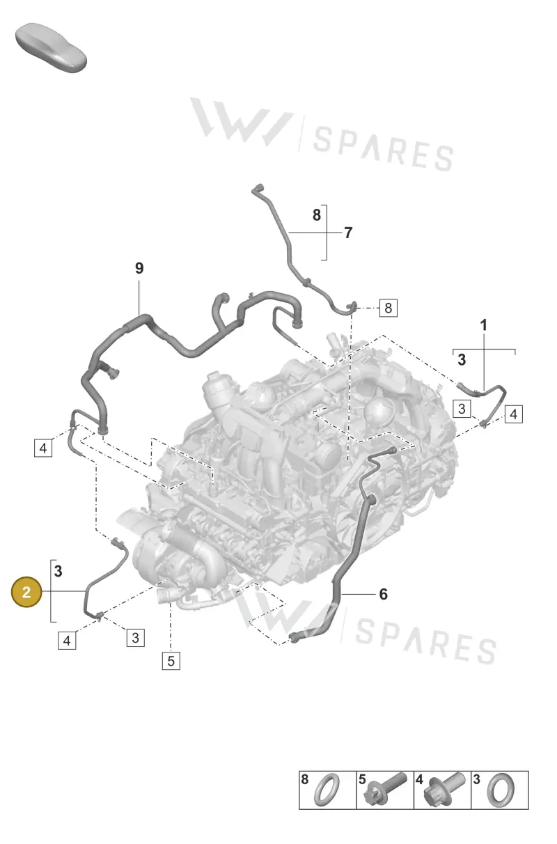 0PB115474 — Porsche 992 Carrera 4 GTS (2018-2024) diagram p53107350, position 2