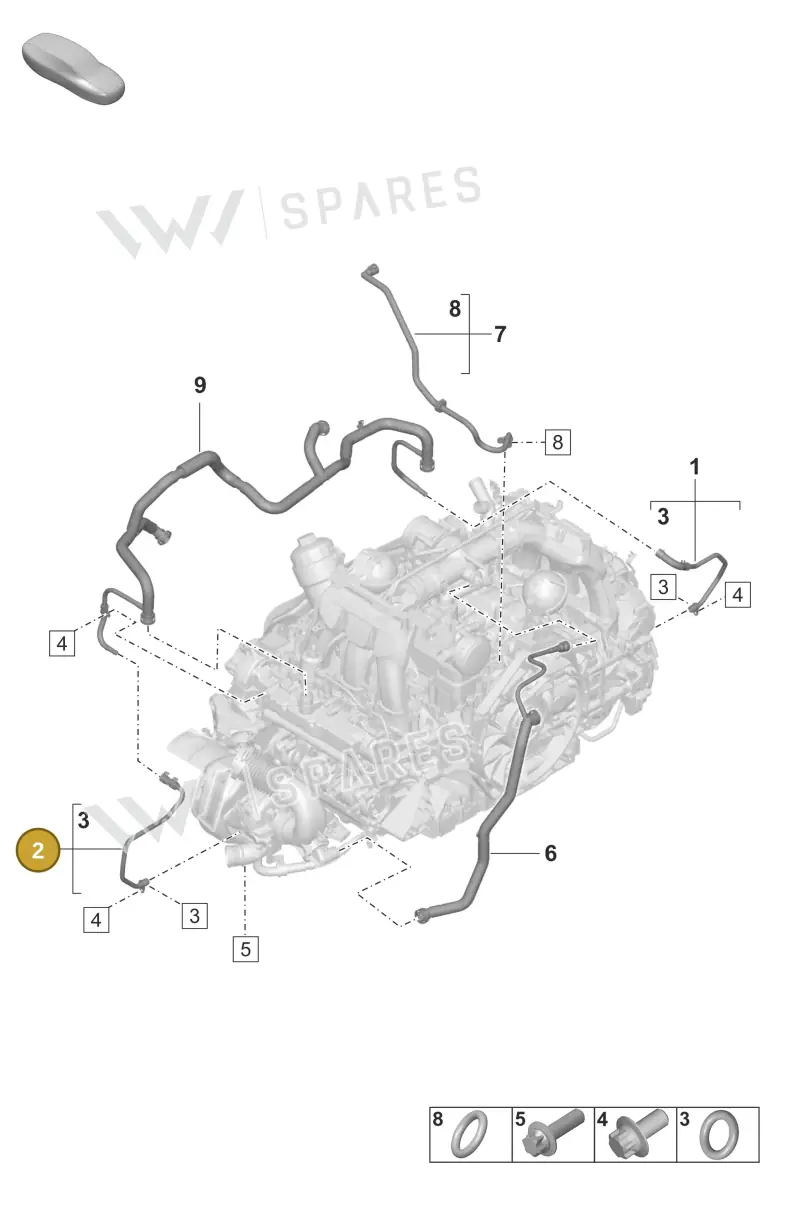 0PB115474B — Porsche 992 Carrera 4 GTS (2018-2024) diagram p53107350, position 2