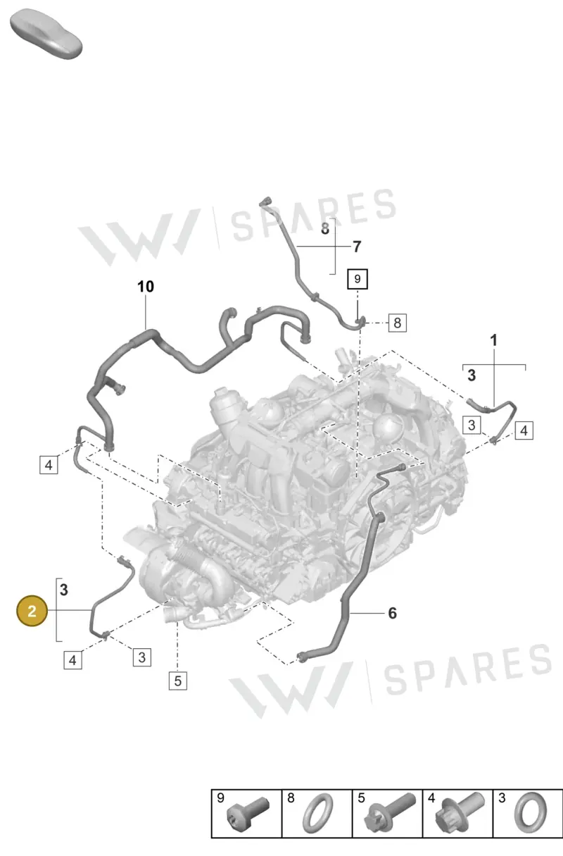 0PB115474 — Porsche 992 Sport Classic (2020-) diagram p57107350, position 2