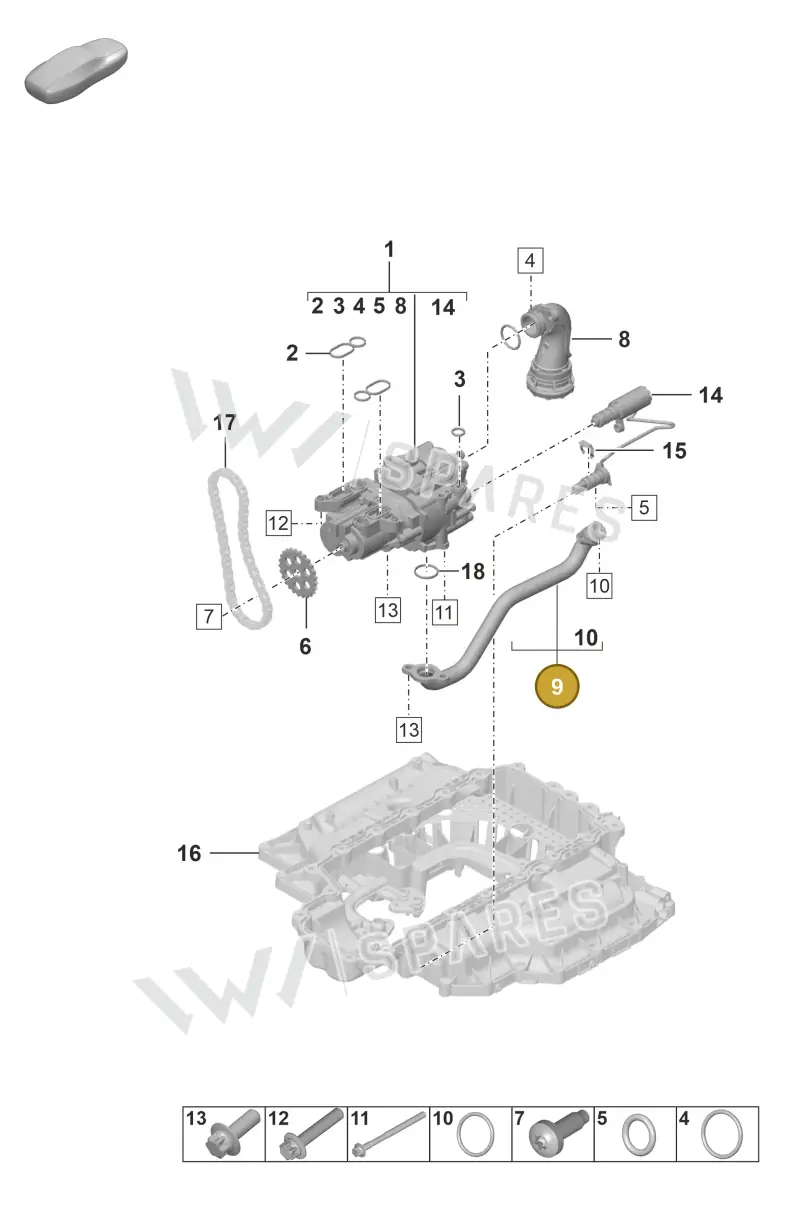 0PB115703A — Porsche 911 (2020-2022) diagram p53104000, position 9