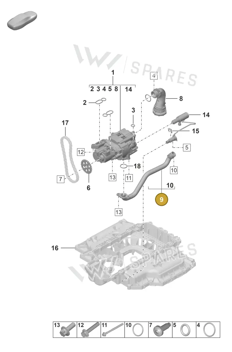 0PB115703 — Porsche 992 Carrera 4 GTS (2018-2024) diagram p53104000, position 9
