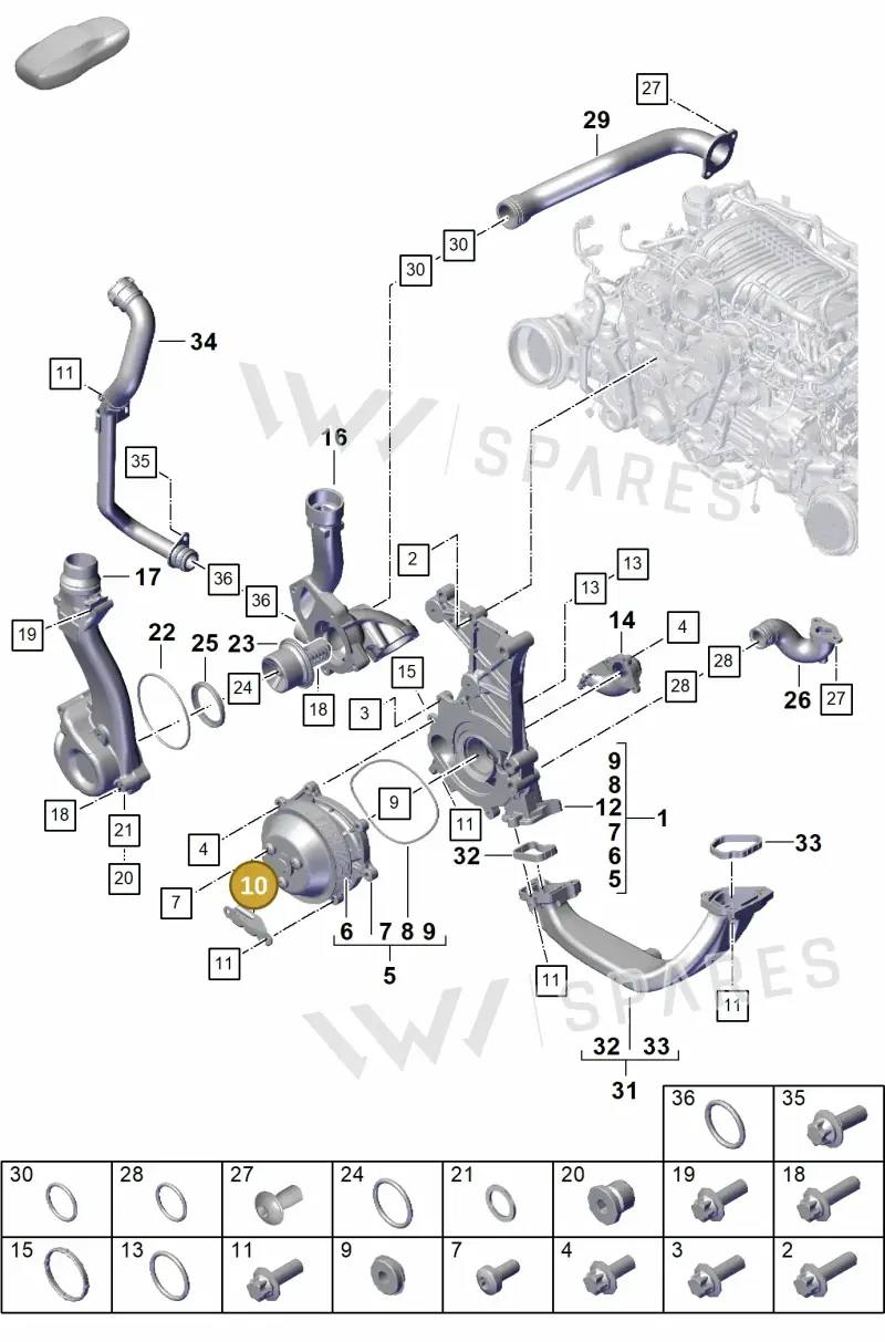 0PB121079 — Porsche GT3 RS (2021-) diagram p59105000, position 10