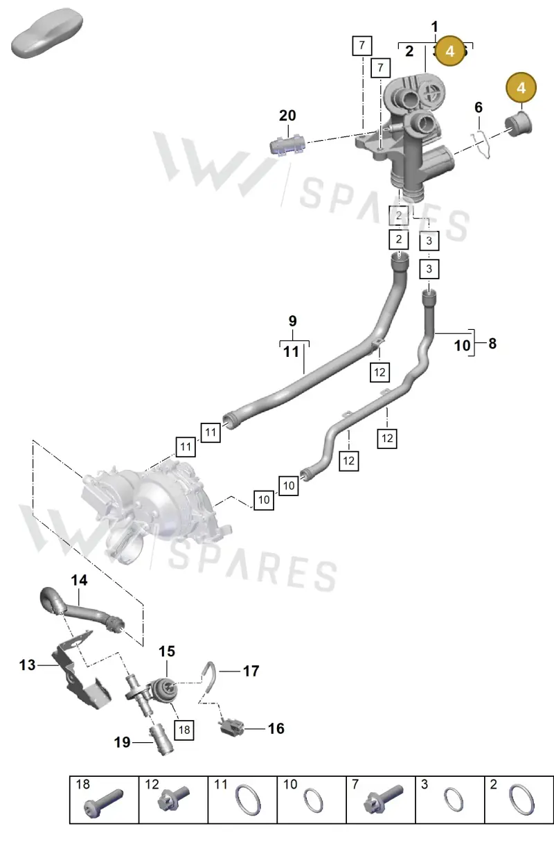 0PB121099 — Porsche Boxster Spyder (2019-2020) diagram p55105060, position 4