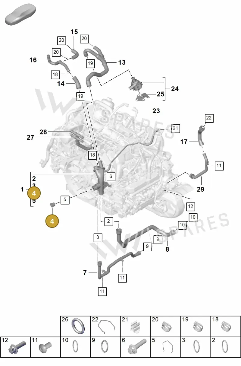0PB121099 — Porsche 911 (2024-2025) diagram p63105060, position 4