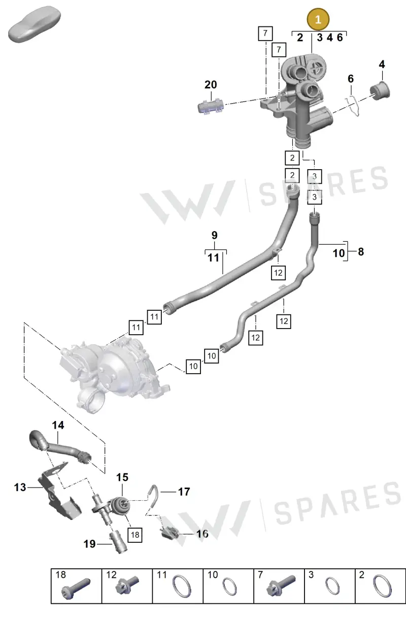 0PB121187 — Porsche Boxster Spyder (2019-2020) diagram p55105060, position 1