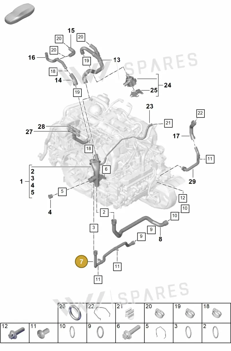 0PB121497A — Porsche 911 (2024-2025) diagram p63105060, position 7