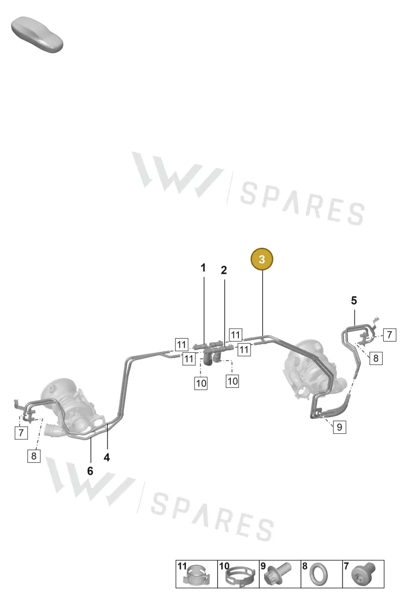0PB121661 — Porsche 911 (2024-2025) diagram p53202100, position 3