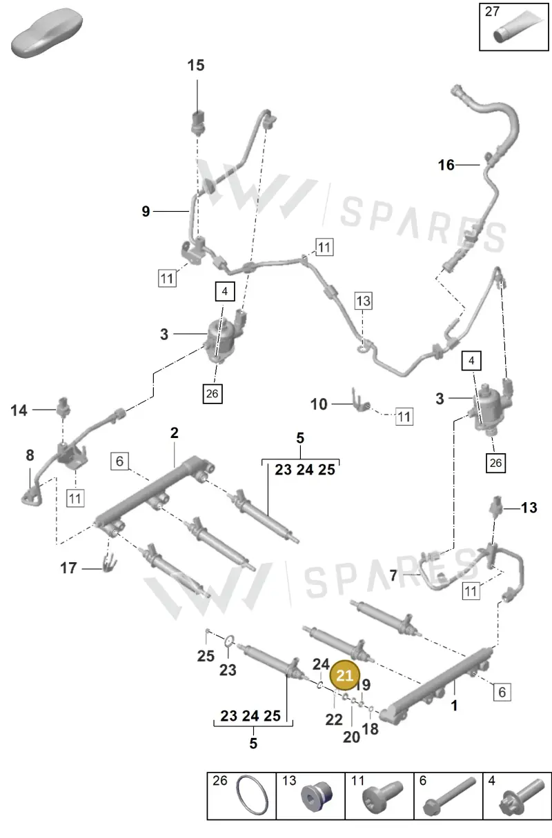 0PB128071 — Porsche 911 (2020-2022) diagram p53107000, position 21
