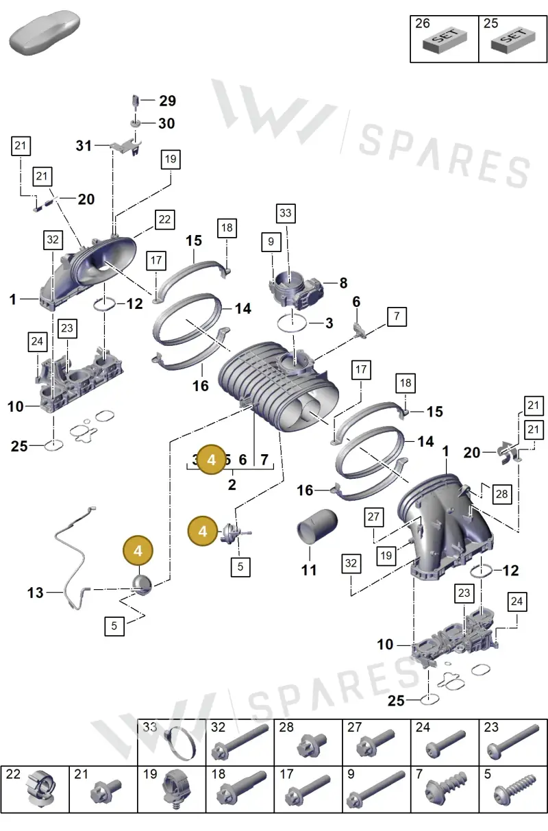 0PB129061 — Porsche Boxster Spyder (2019-2020) diagram p55107105, position 4
