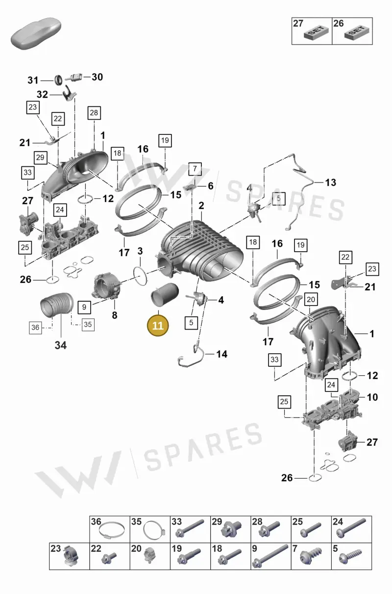0PB129093 — Porsche GT3 RS (2021-) diagram p59107100, position 11