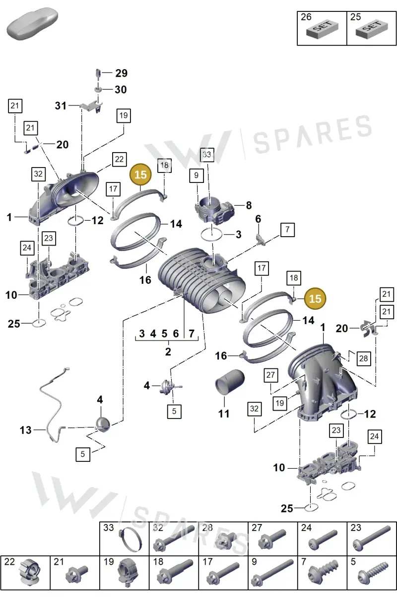 0PB129142 — Porsche Boxster Spyder (2019-2020) diagram p55107105, position 15