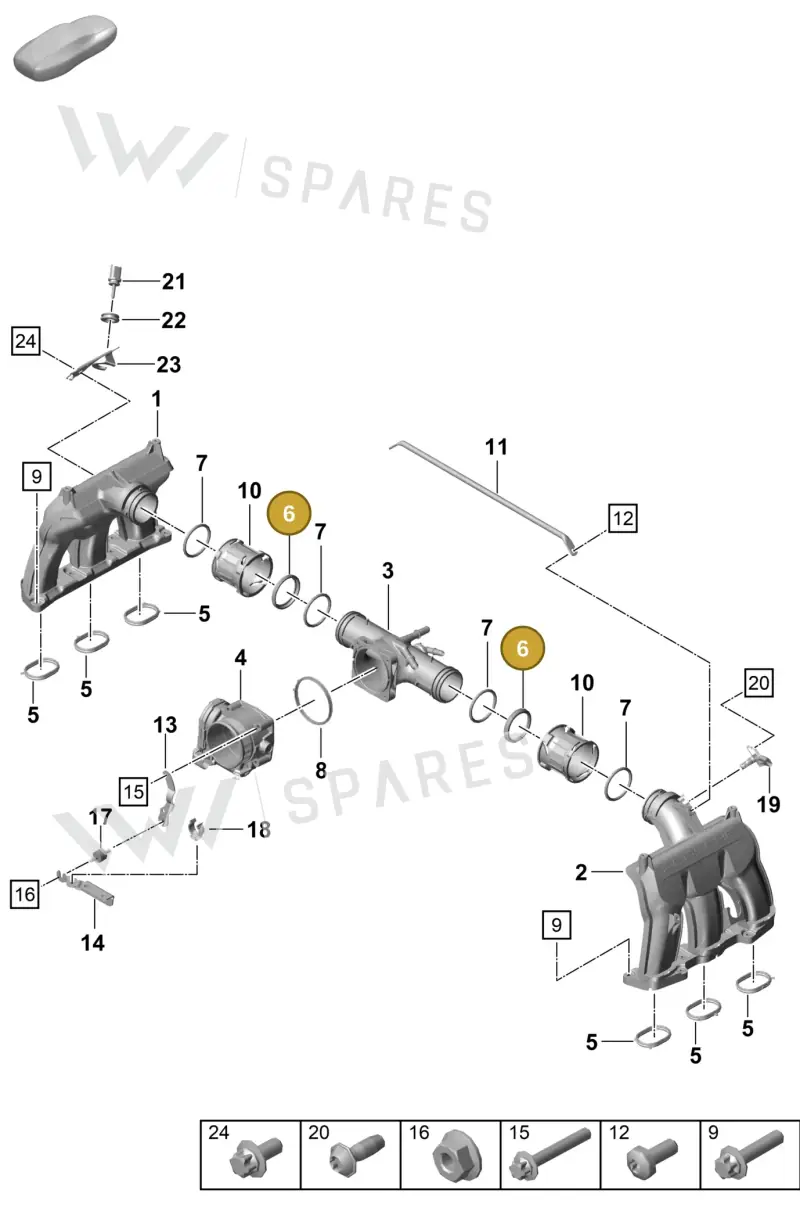 0PB129646C — Porsche 992 Sport Classic (2020-) diagram p57107100, position 6
