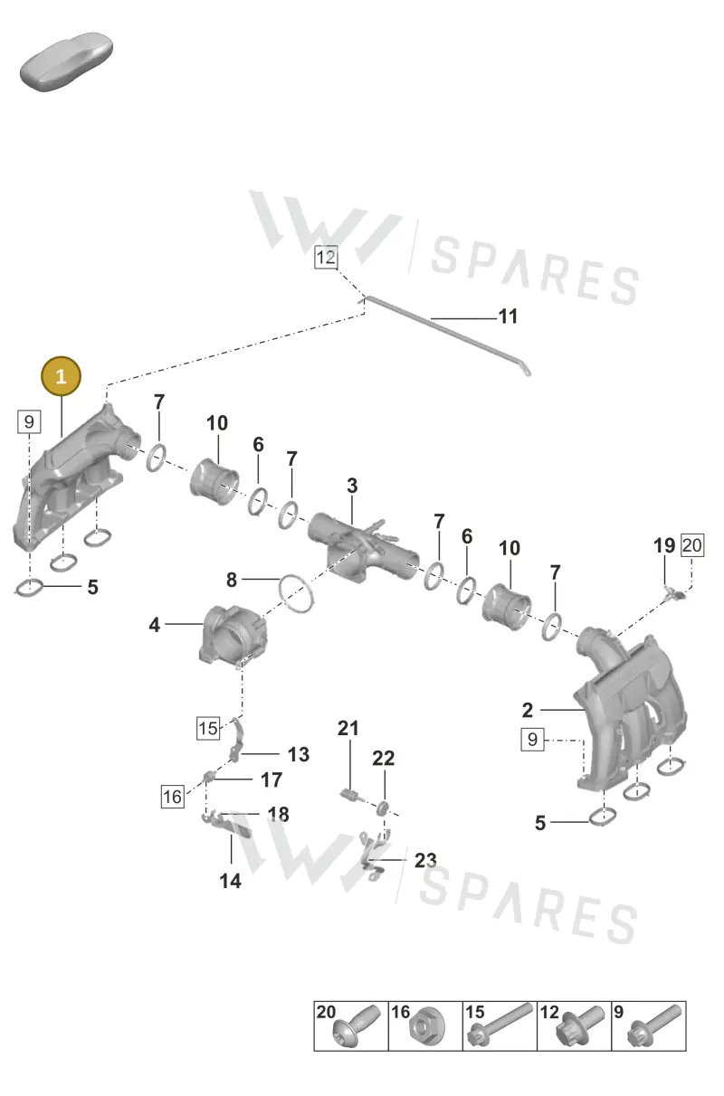 0PB129713B — Porsche 911 (2018-2024) diagram p53107100, position 1