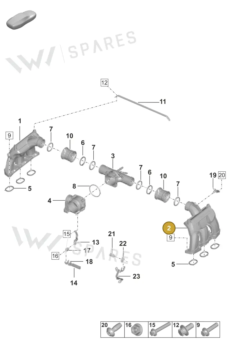 0PB129714A — Porsche 911 (2018-2024) diagram p53107100, position 2