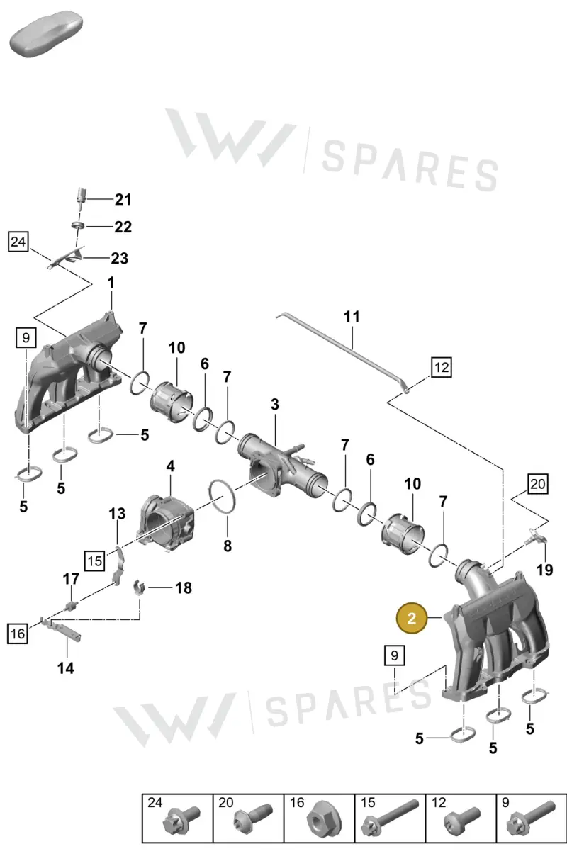 0PB129714A — Porsche 911 (2020-2022) diagram p57107100, position 2