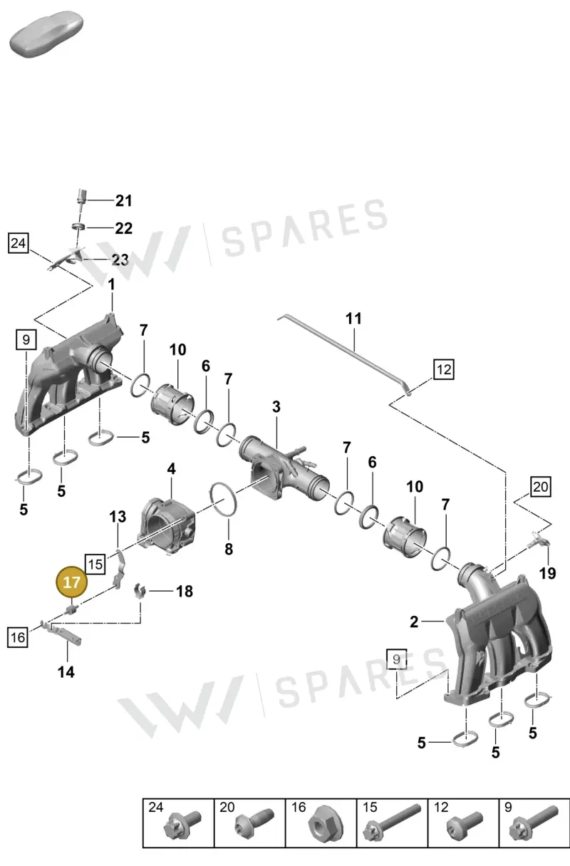 0PB129764 — Porsche 911 (2020-2022) diagram p57107100, position 17