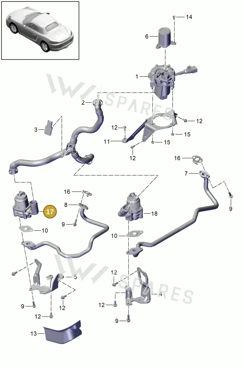 0PB131097A — Porsche Boxster (2016-2019) diagram p48000002, position 17