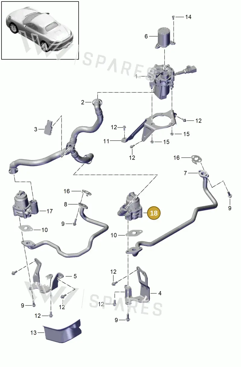 0PB131097D — Porsche Boxster (2016-2019) diagram p48000001, position 18